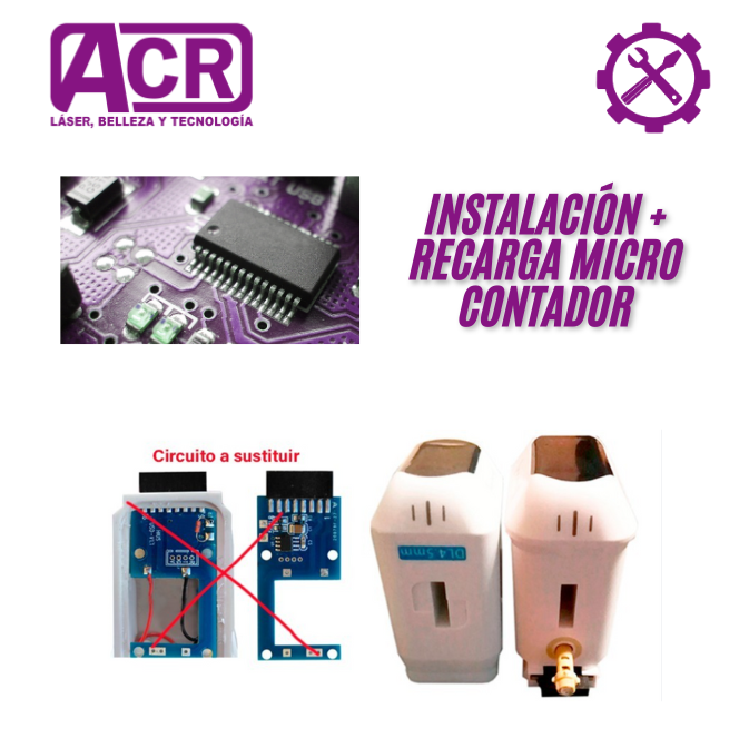 Instalación y Recarga de Micro Contador para Manipulo HIFU Facial y Corporal Apolo 1 Versión 3d y 4d