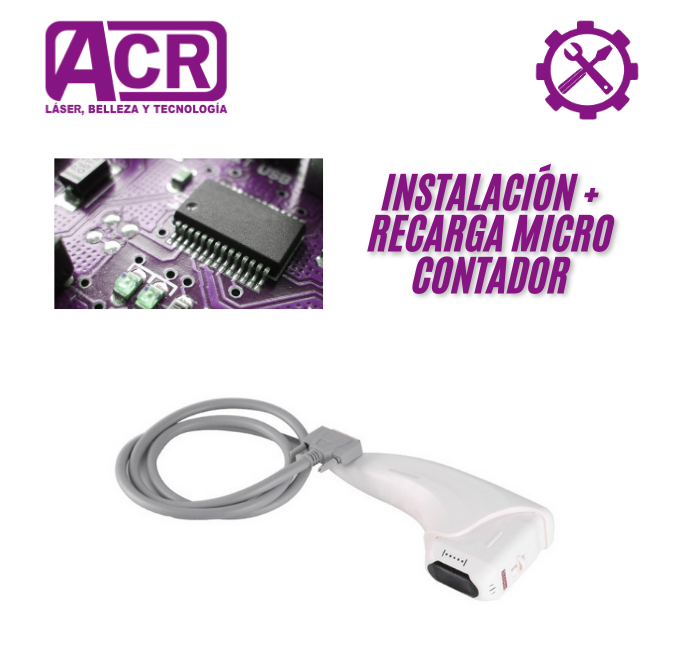 Instalación y Recarga de Micro Contador para Manipulo HIFU Facial y Corporal Apolo 1 Versión 2