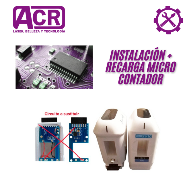 Instalación y Recarga de Micro Contador para Manipulo HIFU Facial y Corporal 3d y 4d Apolo 1 v2