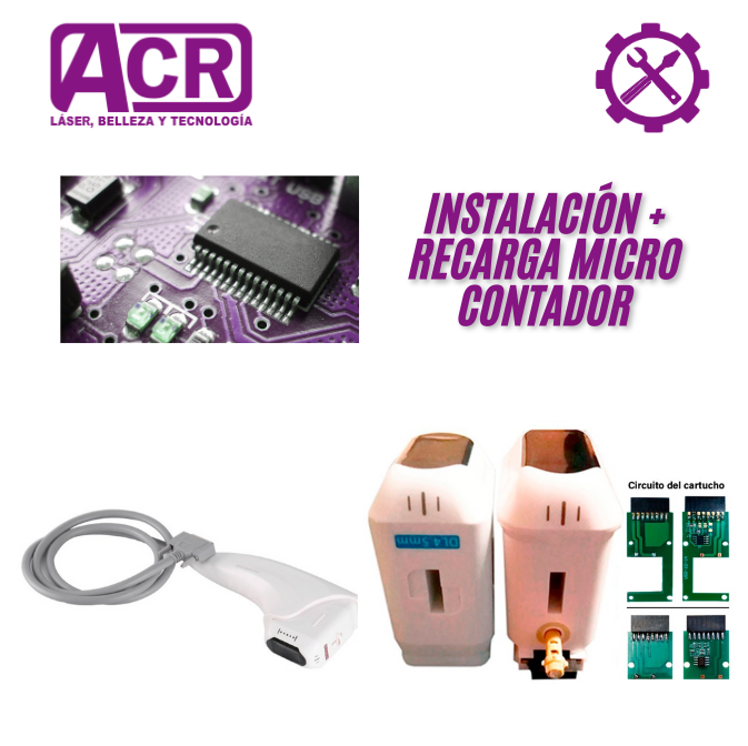 Instalación y Recarga de Micro Contador para Manipulo HIFU Facial y Corporal Apolo 2 Versión 3d y 4d