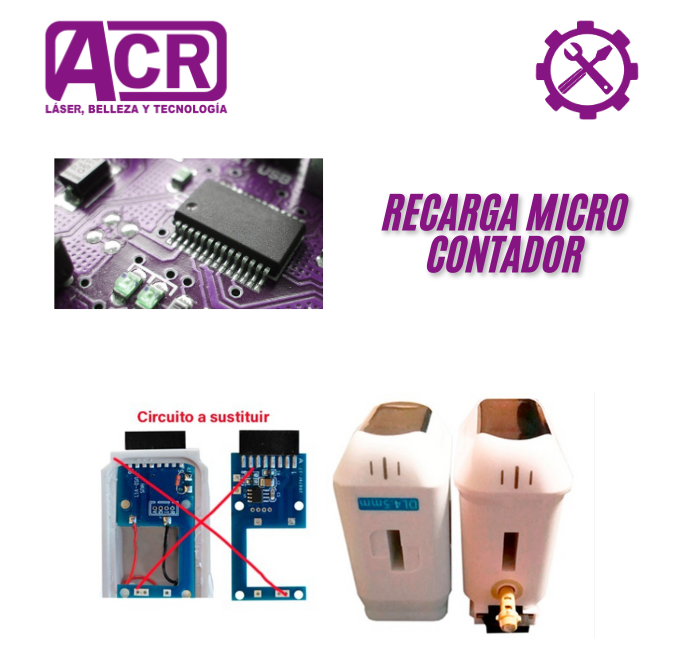 Recarga de Micro Contador para cartucho HIFU Facial y Corporal Apolo 1 Versión 3d y 4d